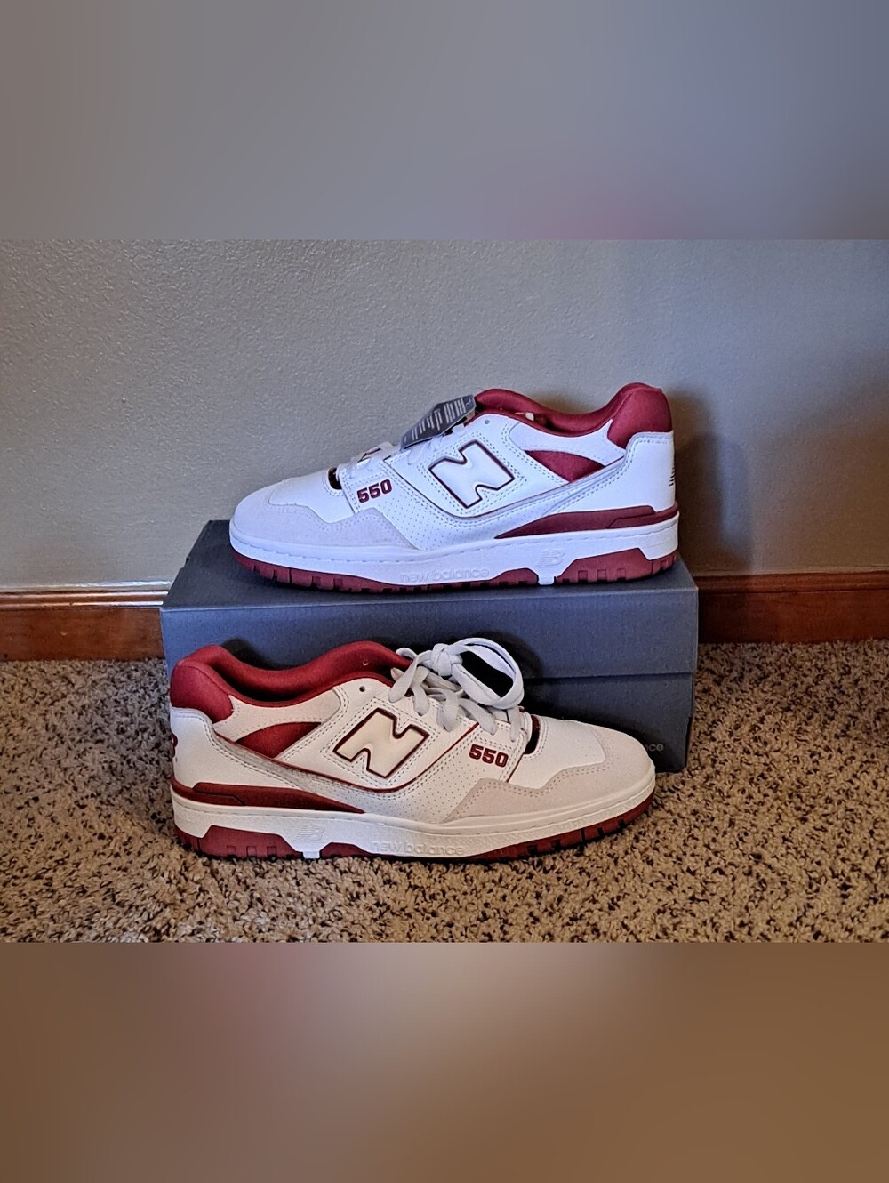 New Balance 550 Terracotta Leather Athletic Sneakers Size 10
